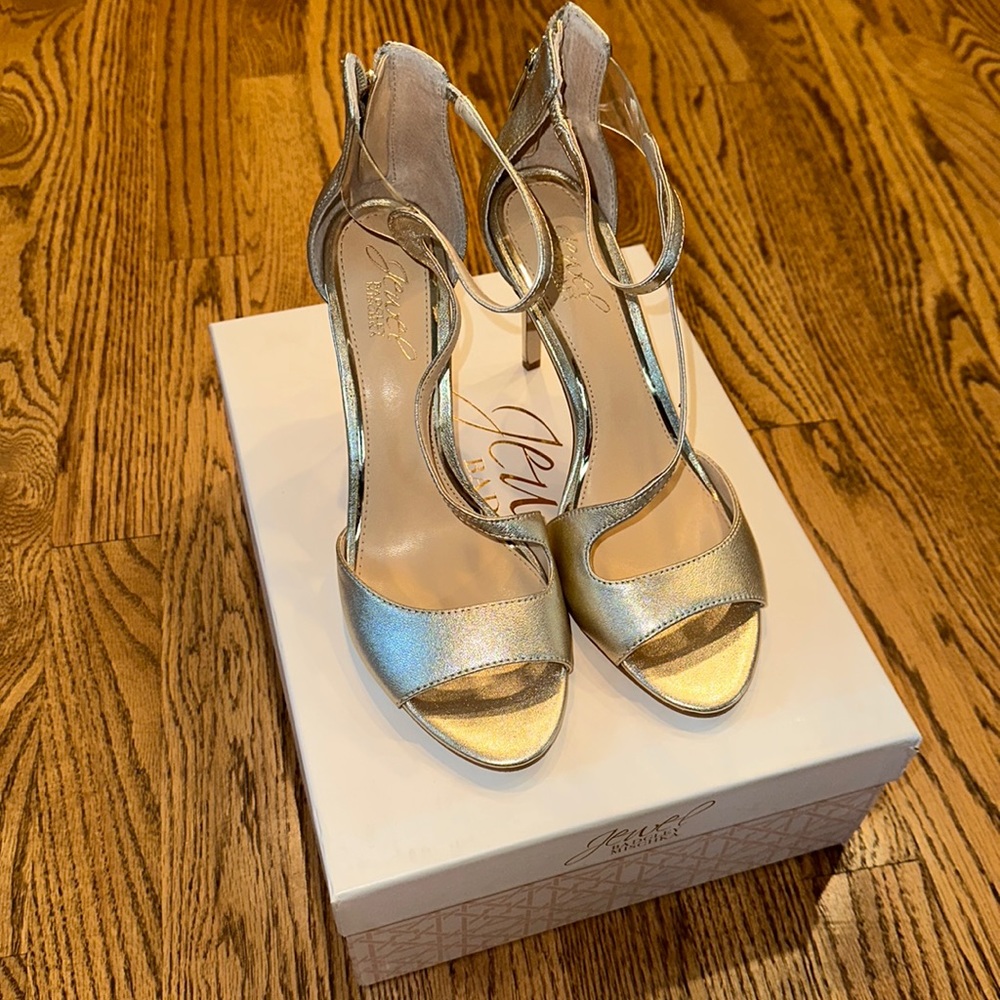 Badgley Mischka Tayler high heel dress gold sandals